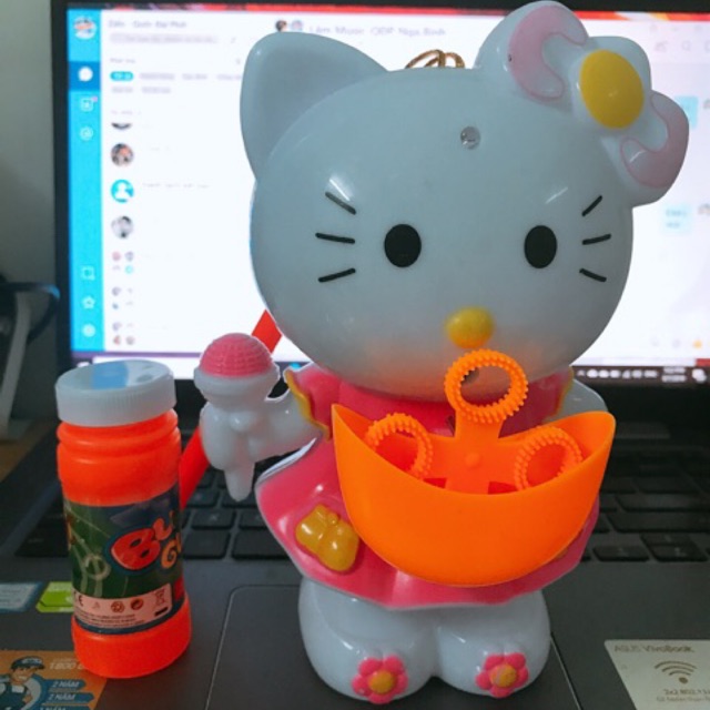 Lồng Đenf Trung Thu Đèn Helokitty. Thổi Bông Bóng