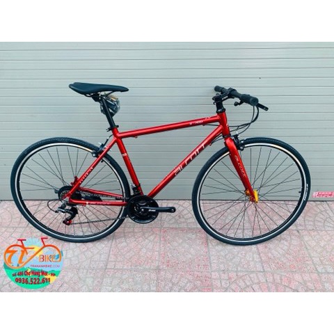 Xe ALCOTT T700 Touring Nhôm, Đề SHIMANO TOURNEY 3x7 (21 tốc độ), Màu Đỏ Chữ Đổi màu phản quang