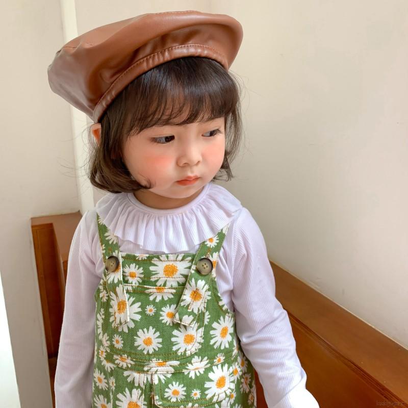 Áo Thun Tay Dài Màu Trơn Cho Bé Gái