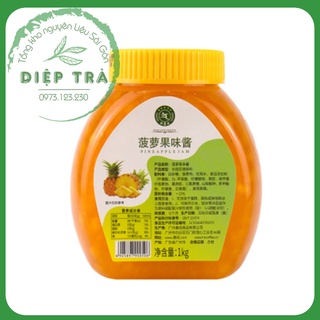 Mứt dứa (thơm/khóm) Hekhang người xanh (hộp 1kg) - Pha trà đào dứa/trà hoa quả cực ngon