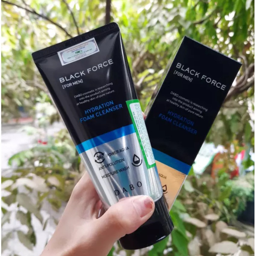 Sữa Rửa Mặt Nam, Serum Dưỡng Da Cho Nam Dabo Black Force Dưỡng trắng da, Ngừa mụn, sạch nhờn, dưỡng da khỏe đẹp
