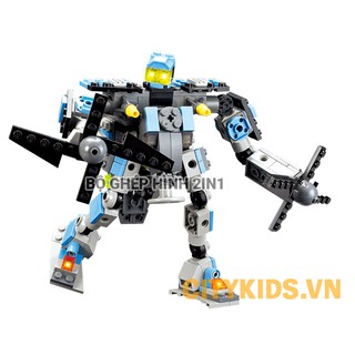 Bộ ghép hình Robot, Máy Bay 2in1