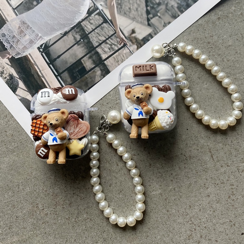 Case AirPods làm theo yêu cầu Gấu Duffy dễ thương (Tự chọn phụ kiện)