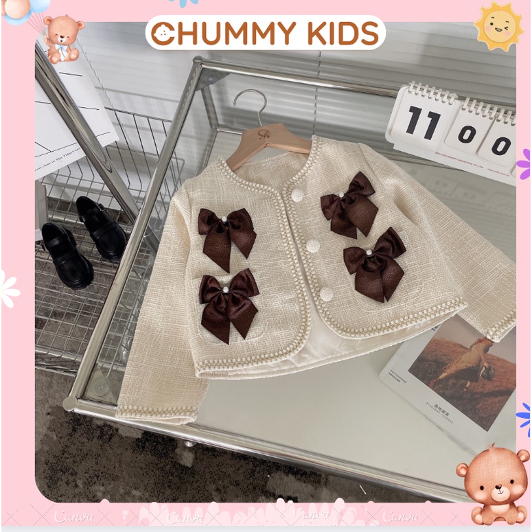 Áo khoác dạ tweed tiểu thư cho bé [ CHUMMY KIDS 2022 ]