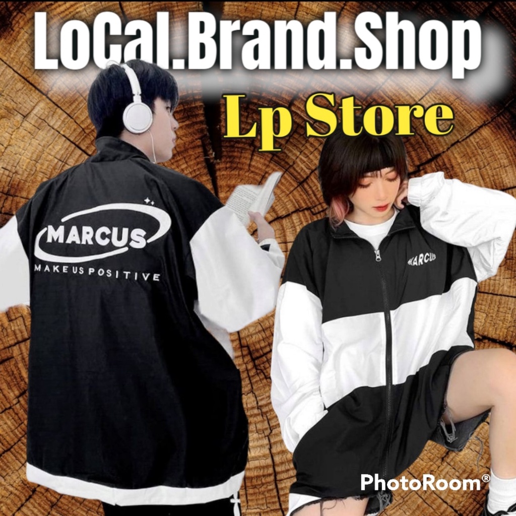 Áo khoác dù MARCUS jacket 2 lớp unisex - Áo khoác Ullzang Basic có form rộng XL - LP.STORE
