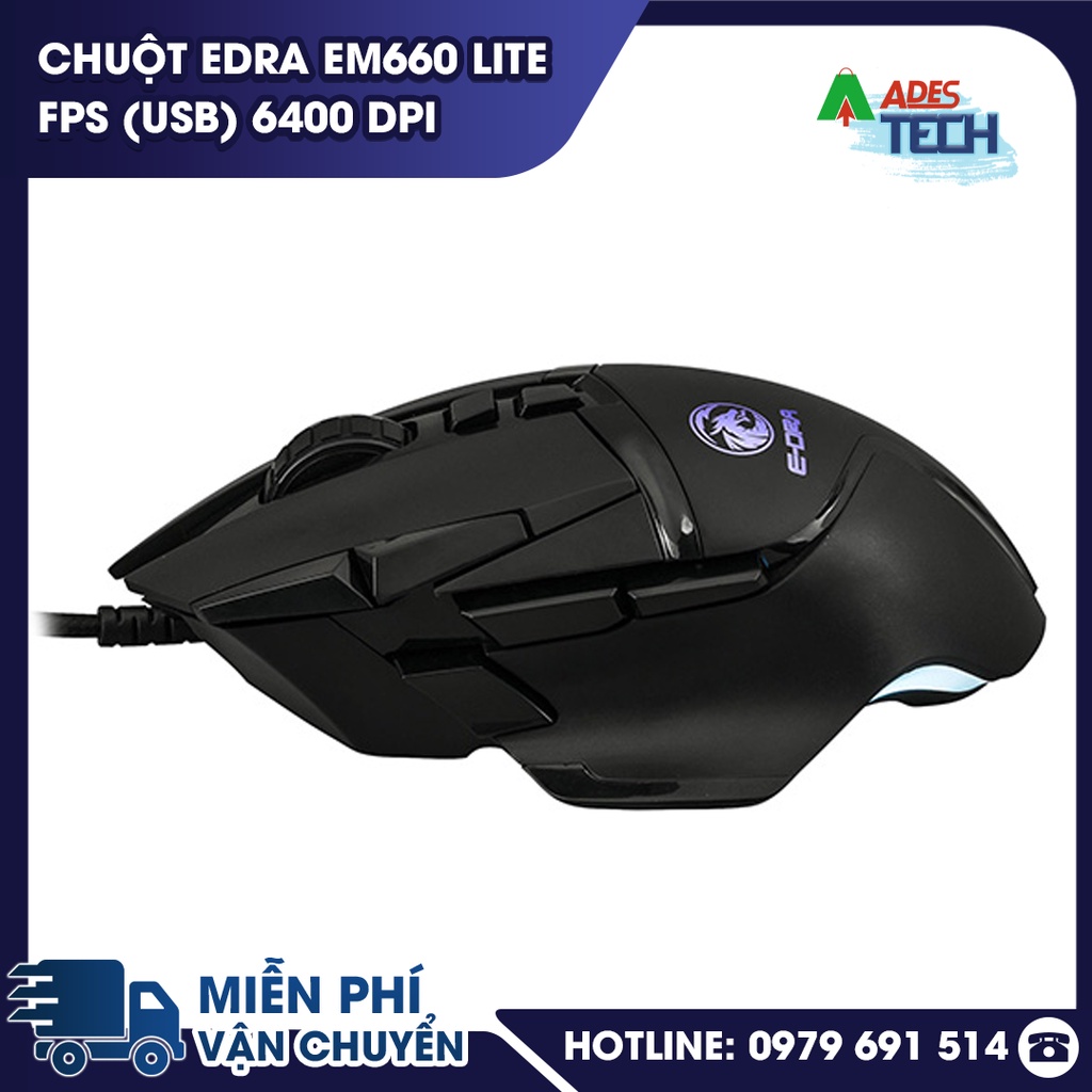 Chuột Gaming Có Dây EDRA EM6502 , EM6502 PRO  RGB LED, Chính Hãng - BH 2 Năm