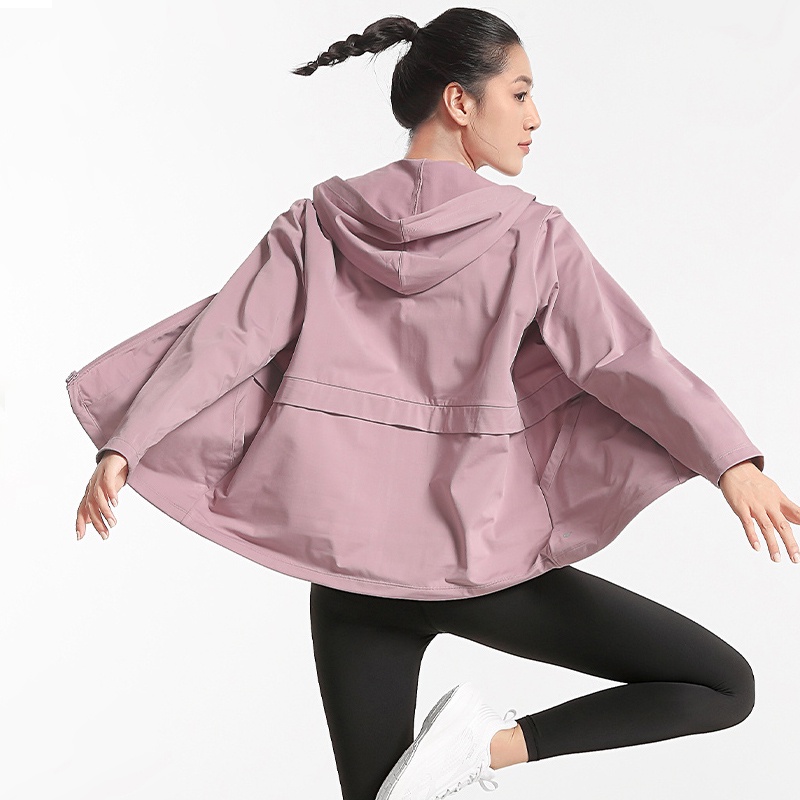 Áo khoác thể thao CAMEL dáng rộng có mũ trùm và khóa kéo thiết kế đơn giản thời trang cho nữ