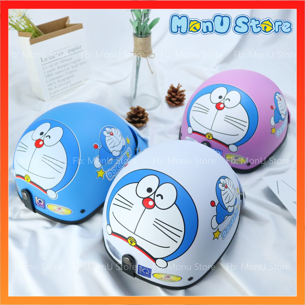 Mũ bảo hiểm nửa đầu người lớn DORAEMON DOREMON dễ thương cute