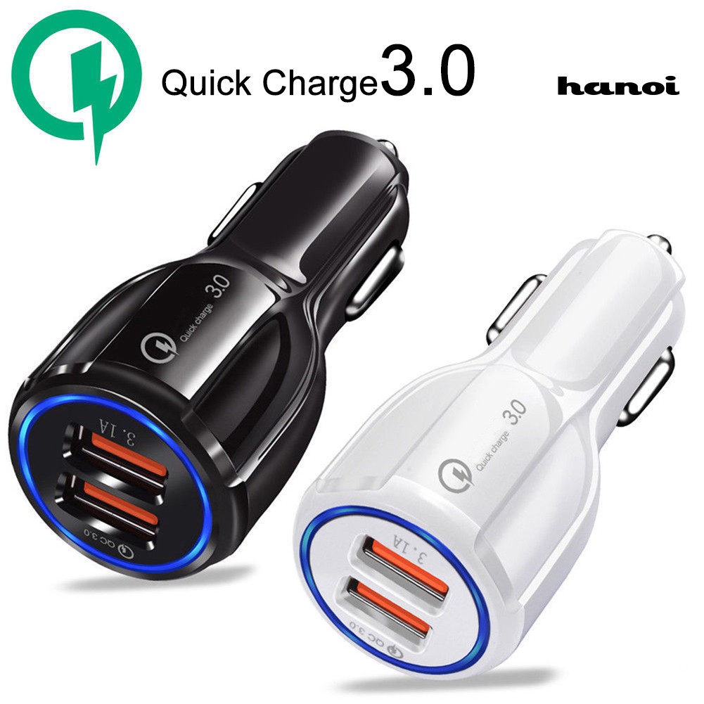 Cốc Sạc Nhanh Qc3.0 2 Cổng Usb 36w Cho Xe Hơi