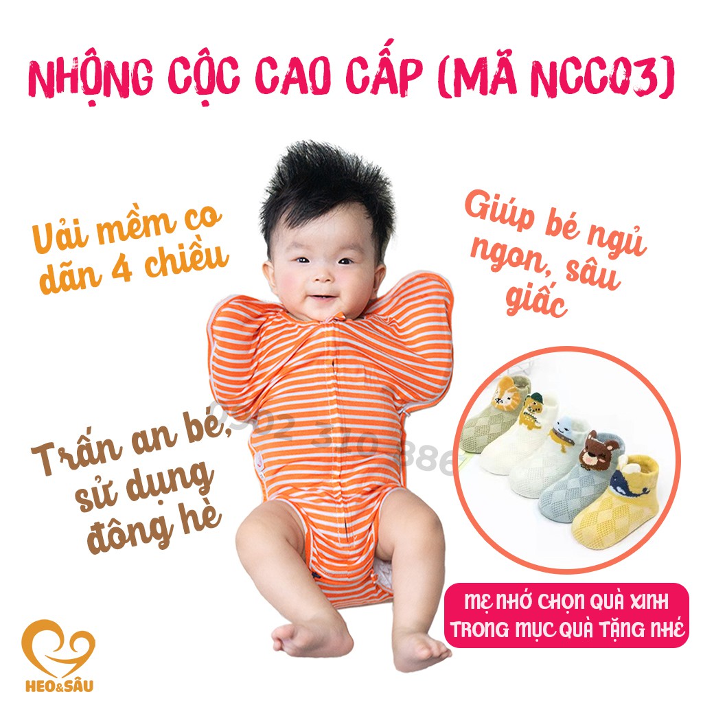 Nhộng Chũn Cộc Hở Chân𝑭𝑹𝑬𝑬𝑺𝑯𝑰𝑷 Túi Ngủ Cho Bé NOONON Cao Cấp Giúp Bé Ngủ Ngon – NCC03