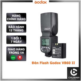 Đèn Flash Godox V860 II TTL cho Canon/Sony/Nikon/Fujifilm (Kèm pin và sạc) | Tặng Kèm Skin Dán Decal Cao Cấp