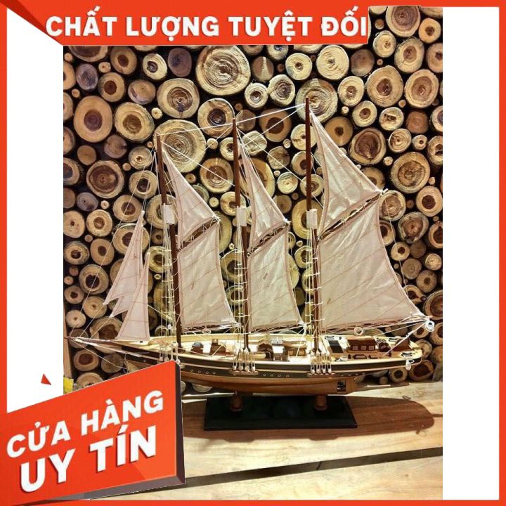 Mô hình thuyền buồm gỗ ALANTC dài 32-70cm  - Gỗ Căm xe cao cấp