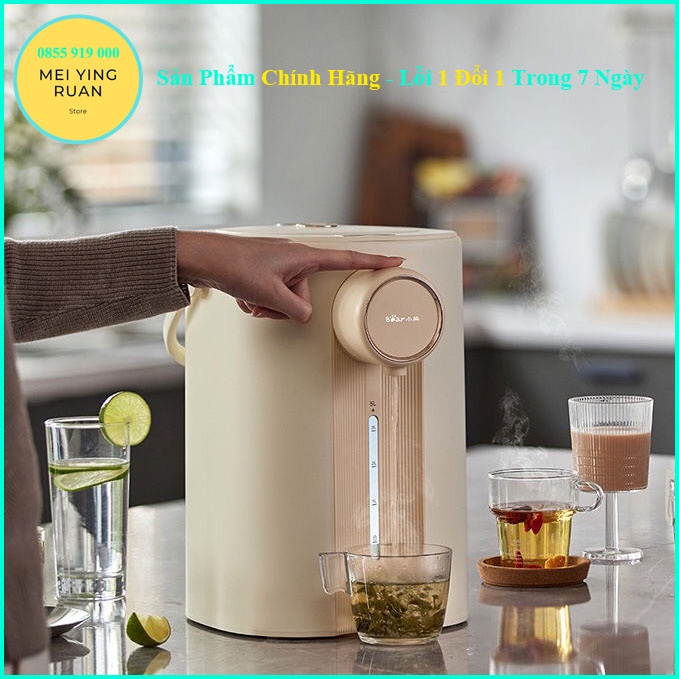 Bình thủy giữ nhiệt đun nước siêu tốc 3L/5L BEAR có khóa trẻ em cao cấp