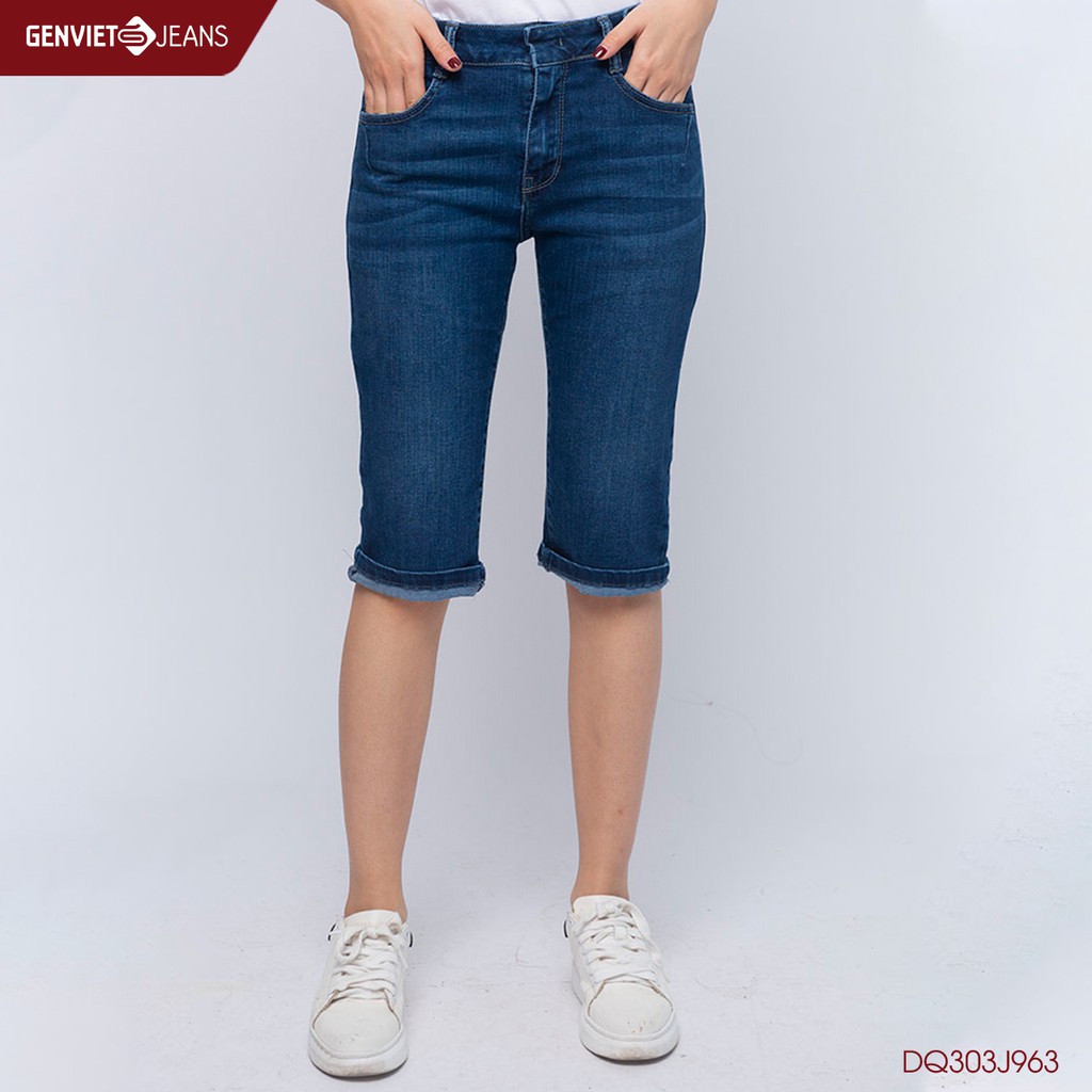 Quần Ngố Jeans Nữ GENVIET DQ303J963