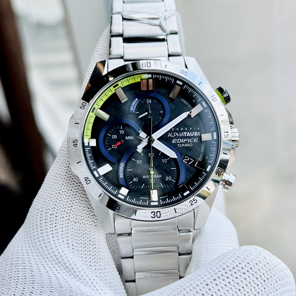 Đồng hồ nam Casio Limited Edifice EFR-571AT-1A Dây thép mặt Cacbon - Chống nước 10ATM Bảo hành 5 năm Hyma watch