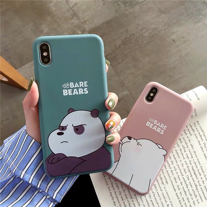 Ốp điện thoại in hình We Bare Bears dễ thương cho Huawei Honor 8X 9 10 play