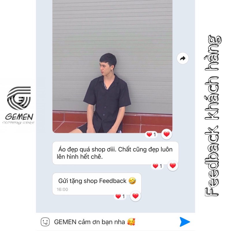 Áo sơ mi tay ngắn nam nữ form rộng, sơ mi cổ vest unisex Hàn Quốc, chất vải lụa dãn [ GEMEN STORE ] | BigBuy360 - bigbuy360.vn