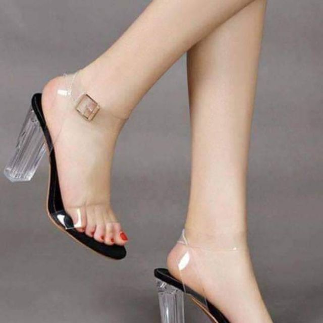Sandal quai trong gót trong
