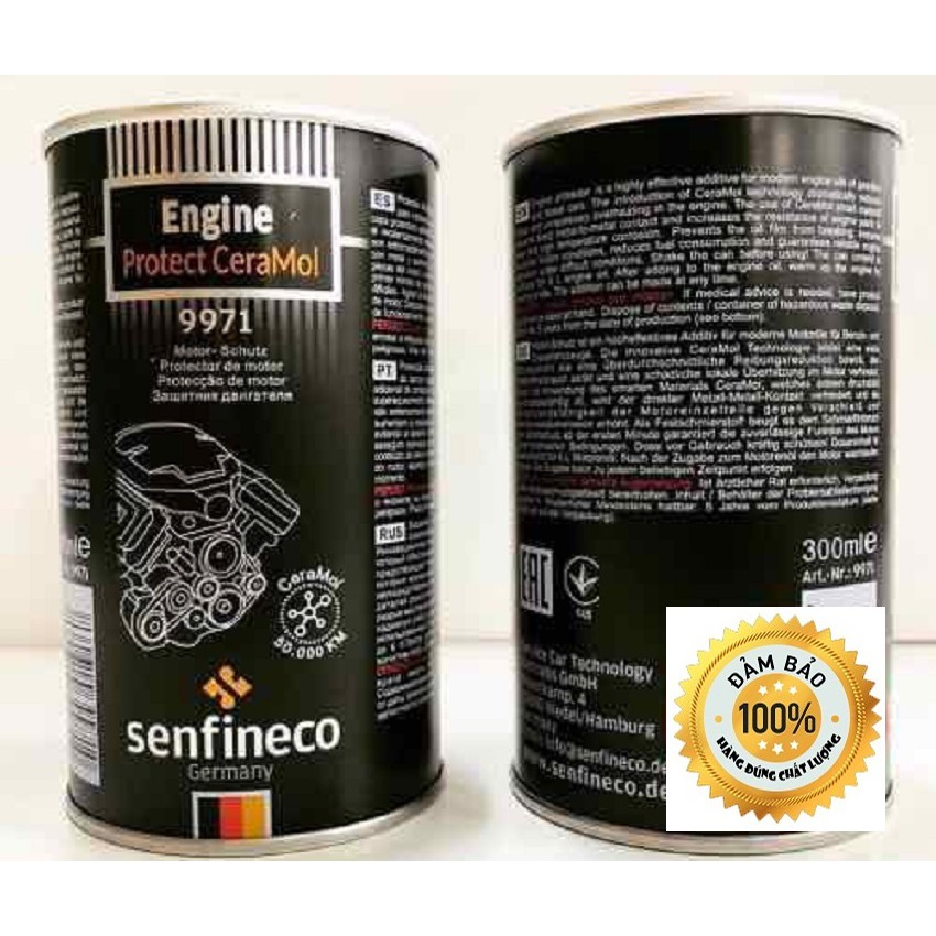 Phụ Gia Động Cơ Với Chất Ceramol Senfineco 9971 Engine Protector CeraMol. Tăng chống mài mòn của các bộ phận của động cơ