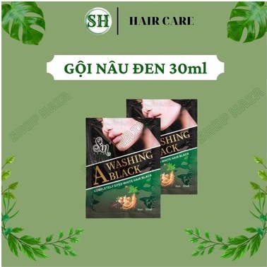 Dầu gội phủ bạc SIN HAIR chính hãng gói 30ml, Dầu gội nhuộm tóc Đen hoặc Nâu trong 5 -10 phút