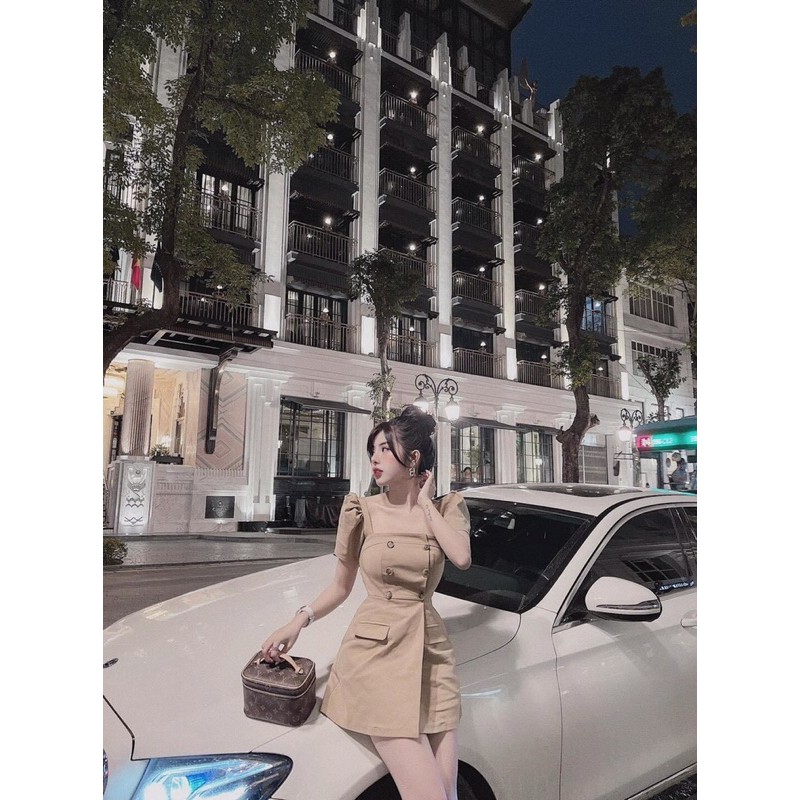 VÁY CỔ VUÔNG TAY PHỒNG SANG CHẢNH | BigBuy360 - bigbuy360.vn