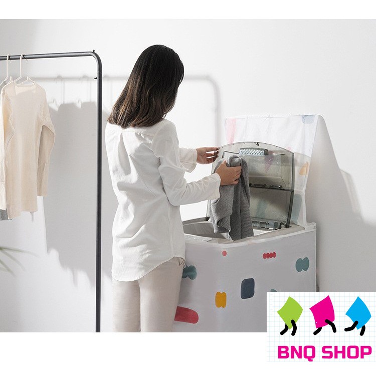 Tấm phủ, Áo trùm, miếng đậy, che, phủ bảo vệ máy giặt cửa trên, cửa đứng kích thước 62x56x83cm_HL012