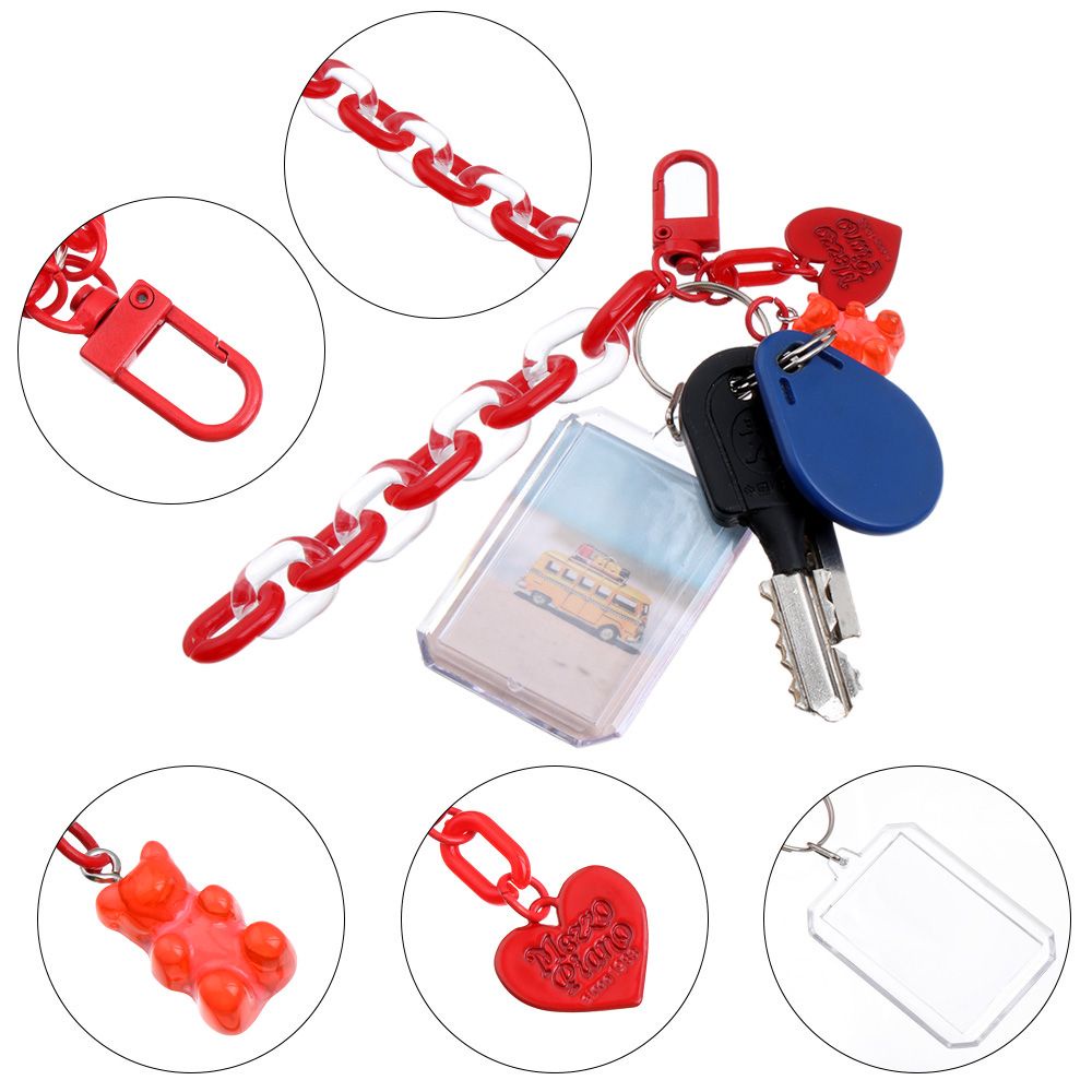 Vỏ bọc bảo vệ thẻ ID/ thẻ tên kèm móc khóa bằng acrylic màu kẹo MIHAN1