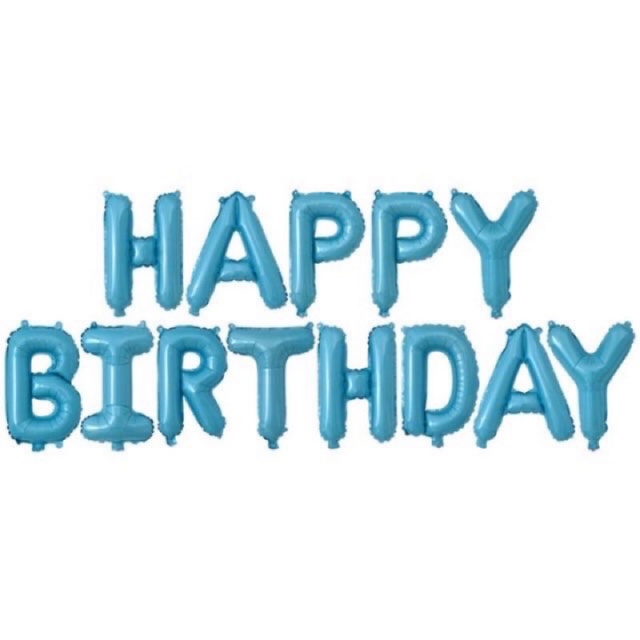 Bóng Chữ Happy Birthday cỡ 16 inch ~ 40cm Trang Trí Sinh Nhật có kèm dây treo