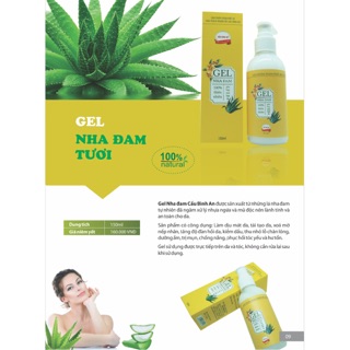 Gel nha đam tươi dưỡng ẩm Da, Cầu Bình An