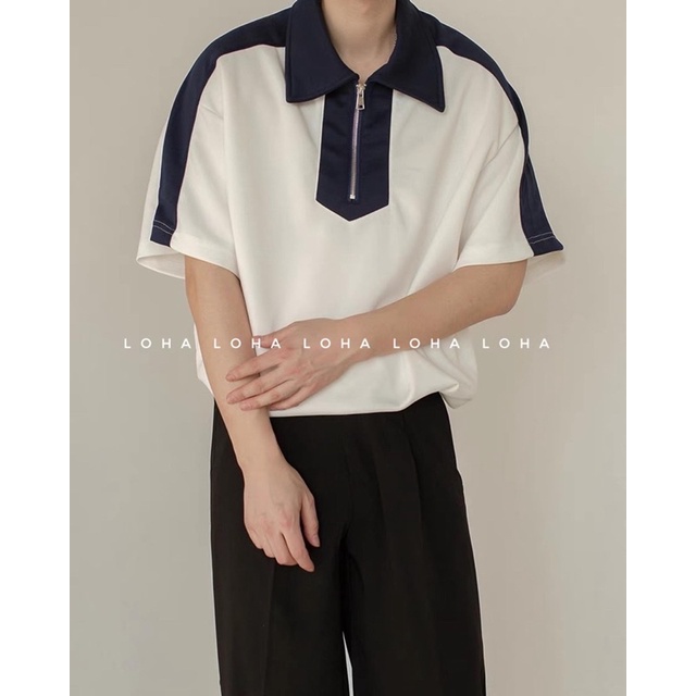 Áo Thun Polo LOHA Phông Tay Lỡ Uniex Nam Nữ Form Rộng Local Brand