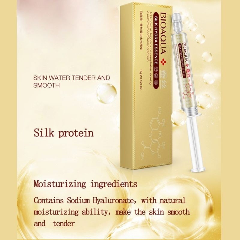 Tinh chất protein tơ tằm hyaluronic cô đặc BIOAQUA dưỡng ẩm và chống lão hóa 10ml