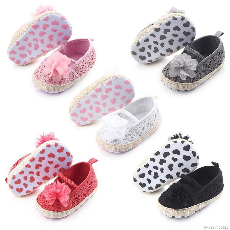 Giày búp bê đan len xinh xắn dành cho bé gái