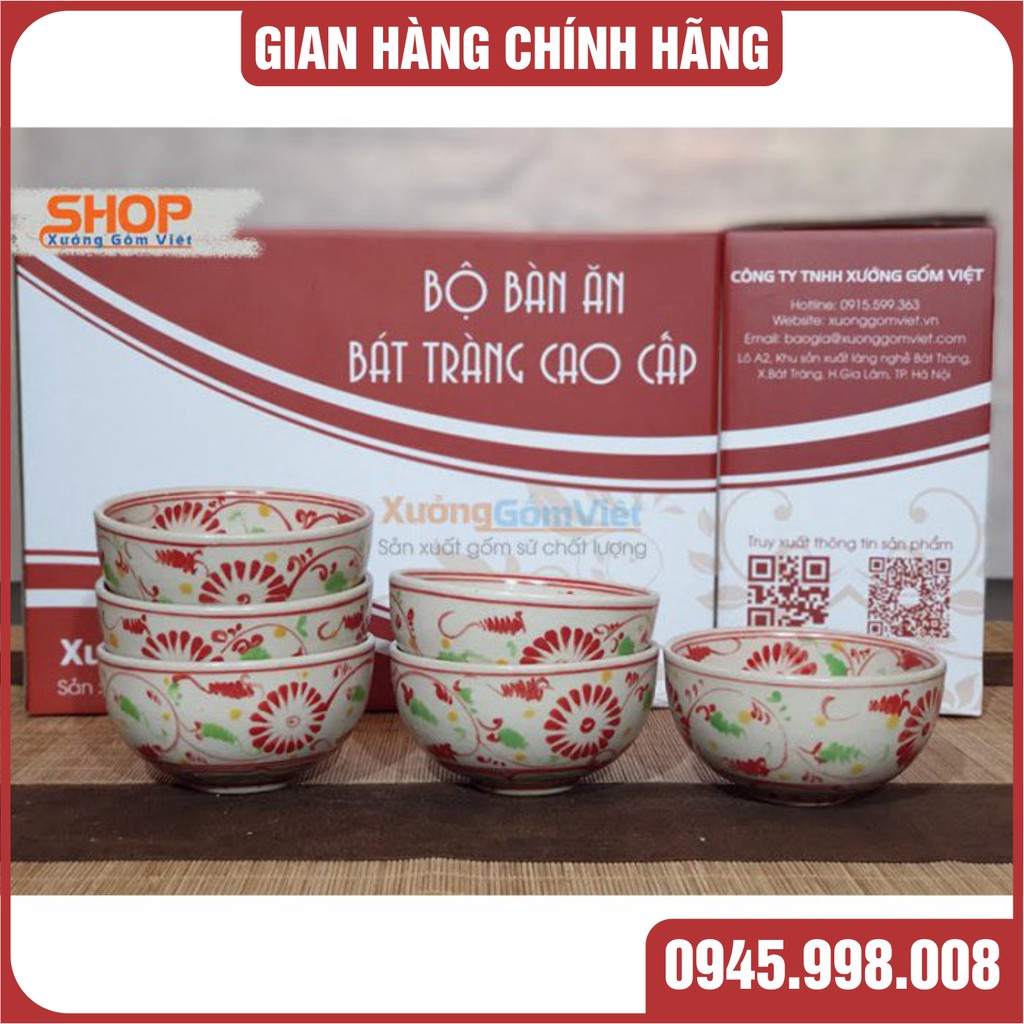 [sale sale sale] bộ bát đĩa cúc đỏ giả cổ tuyệt đẹp trang trí bàn ăn gia đình sang trọng và đẳng cấp - XƯỞNG GỐM VIỆT