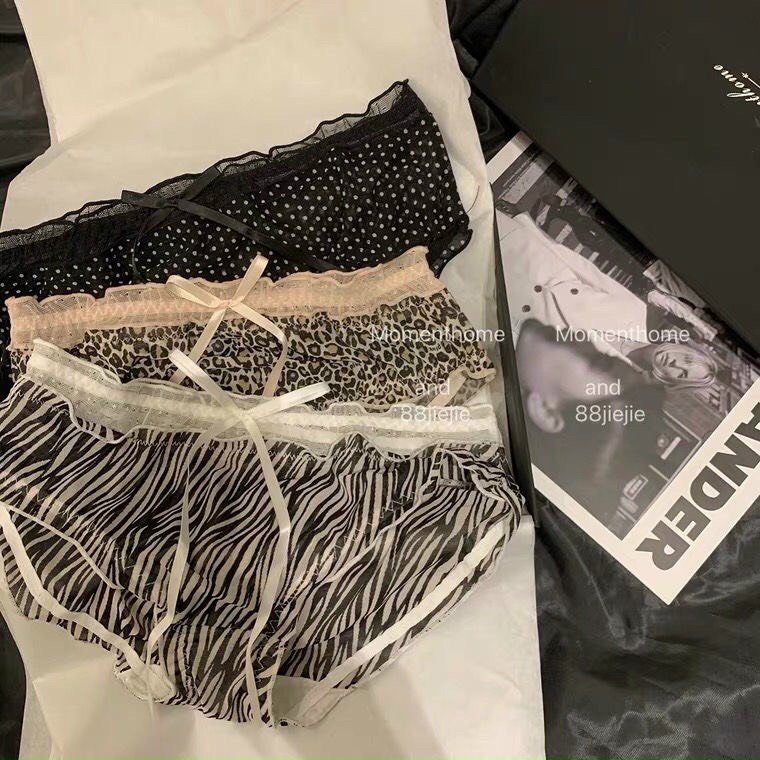 Quần Lót Nữ Đẹp Ren Lưới Họa Tiết Da Báo Co Dãn Thoáng Mát Cao Cấp mẫu A53