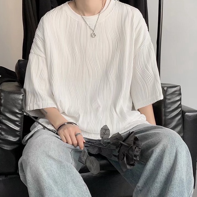 Áo Thun Nam Tay Ngắn Họa Tiết Sọc Ngang Thời Trang Phong Cách  áo thun tay ngắn cổ tròn áo t shirt bigsize Hàn Quốc áo thun  nam unisex