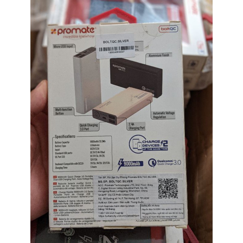 Thanh lý sạc Promate 9000 Mới nguyên Seal
