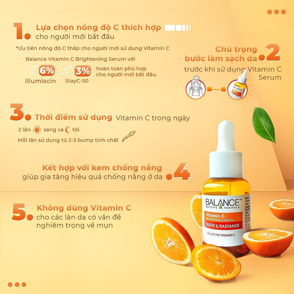 Serum Sáng Da, Mờ Thâm Balance Active Formula Vitamin C Brightening 30ml/ 60ml