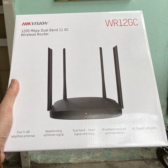 Bộ phát Wifi Router wifi Hikvision WR12C AC1200- 2 băng tần
