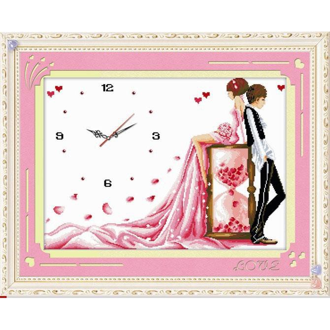 Tranh Thêu Chữ Thập Đồng Hồ Lãng Mạn RY8680 (KHÁCH TỰ THÊU) KT:71X53CM