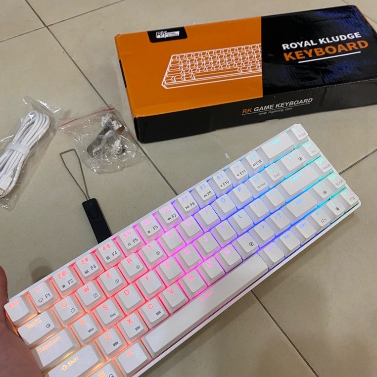 Bàn phím cơ không dây Royal Kludge RK G68 HOTSWAP, Led RGB, Type C, Bluetooth 5.0, Wireless 2.4G - Chính hãng