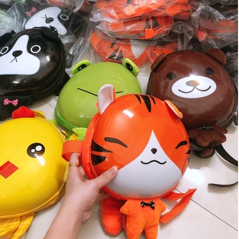 Ba Lô Cho Bé Trai Bé Gái Mầm Non, Mẫu Giáo 2-4 Tuổi Mẫu Balo Trứng HÌNH THÚ Kich BLT11
