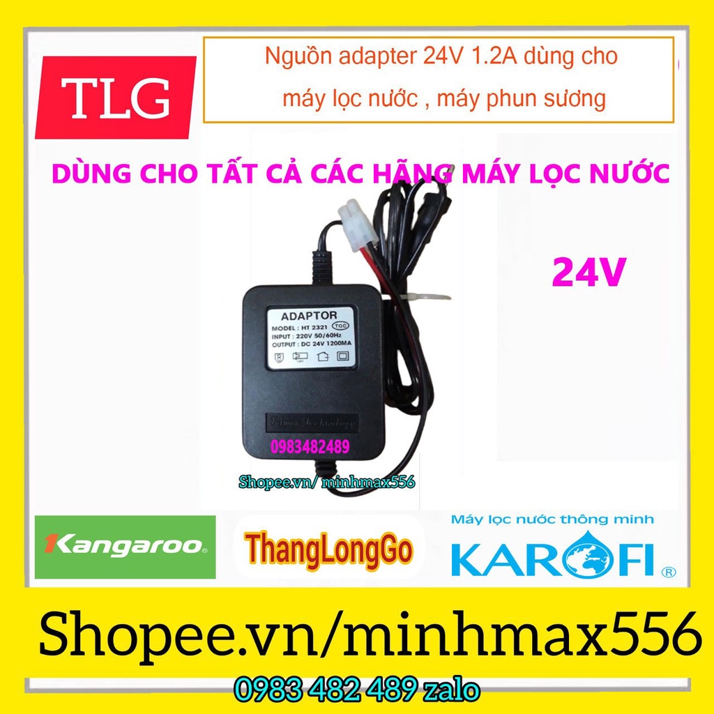 [GIÁ HỦY DIỆT] Bộ đổi nguồn máy lọc nước RO 24V BLUEMOON Cao Cấp | Đổi nguồn Adapter dành cho máy lọc nước 24V