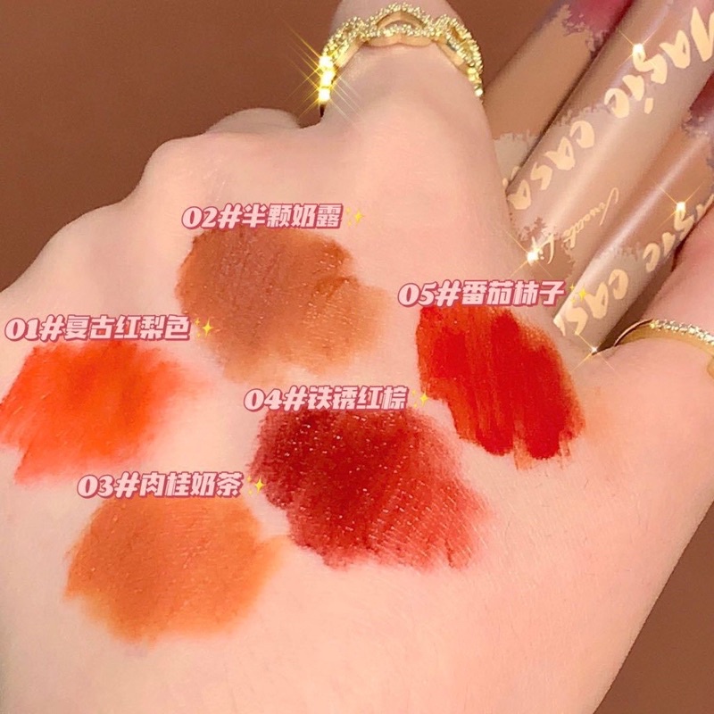 Set 5 son kem lì Magic Casa cô gái - son nội địa trung