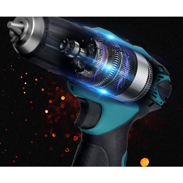 Máy khoan pin vặn ốc vít đa chức năng MAKITA 12v kèm bộ phụ kiện đầy đủ Bảo hành 12 tháng