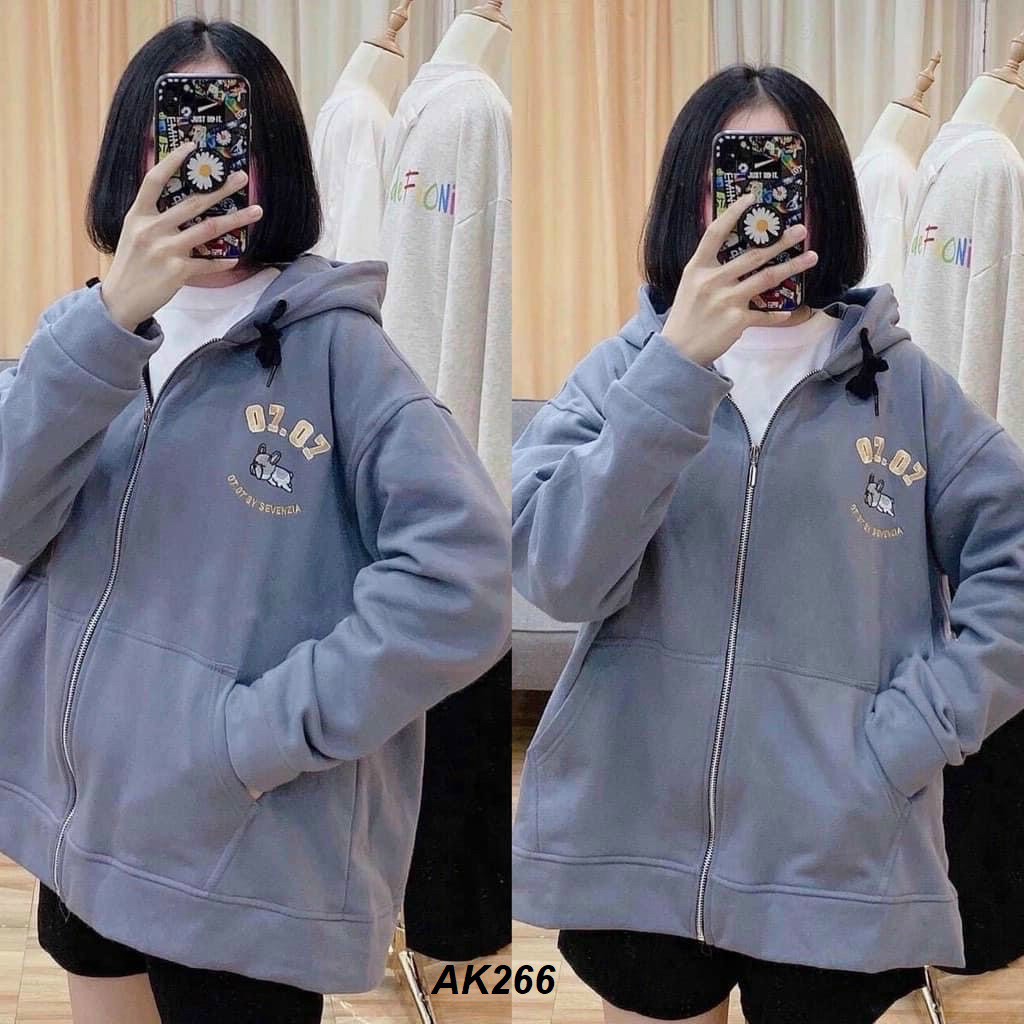 Áo Hoodie thun nỉ khóa kéo AK266