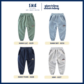 Quần thun dài bé trai thu đông nam 100% Cotton chính hãng
