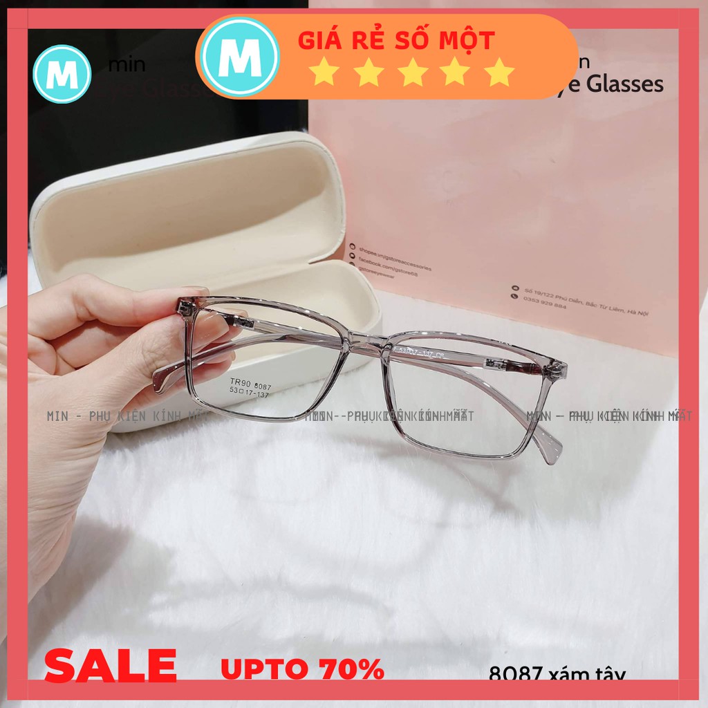 Gọng Kính Cận Nhựa Dẻo Mắt nhỏ Nam Nữ Mineyewear - nhiều màu 8087