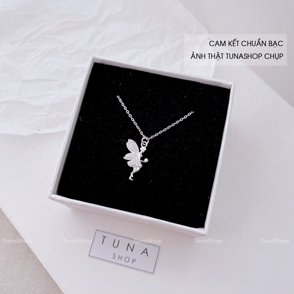 Dây chuyền Bạc S999 thiên thần /Vòng cổ Bạc_ 𝐂𝐚𝐦 𝐤𝐞̂́𝐭 𝐜𝐡𝐮𝐚̂̉𝐧 𝐁𝐚̣𝐜 _TUNA SILVER