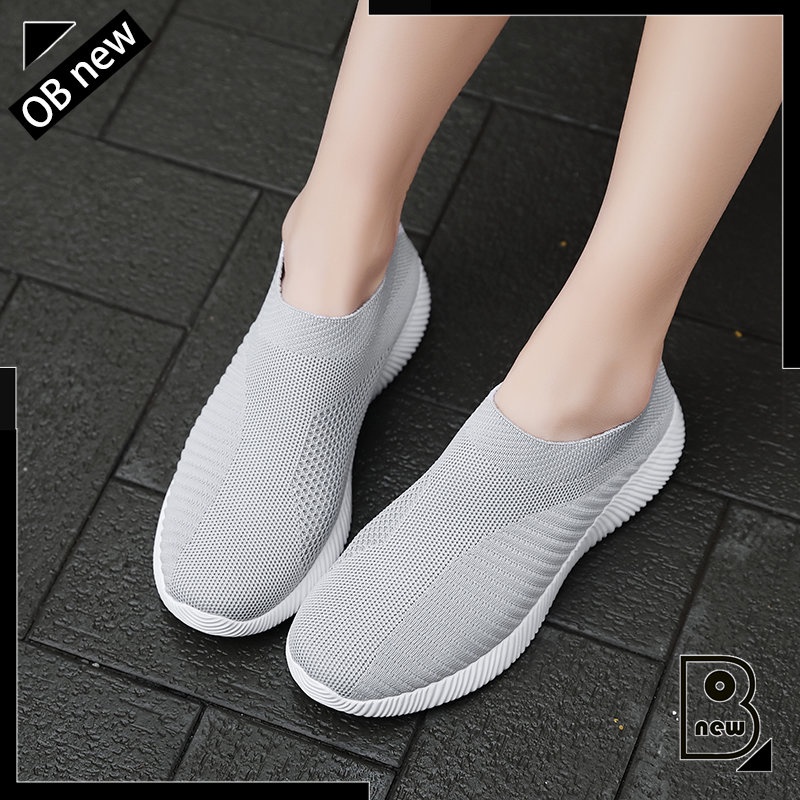 Giày Slip On Plus Size: 35-43 Giày Thể Thao Đế Độn Thời Trang 2022 Dành Cho Nữ