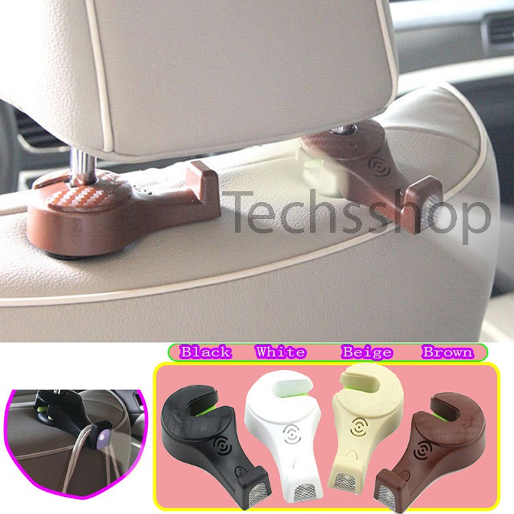 Móc Treo Đồ Sau Ghế Ô Tô Loại Có Đèn - Móc Gắn Sau Ghế Xe Hơi - Multi Function Car Hook - Combo 2 Cái